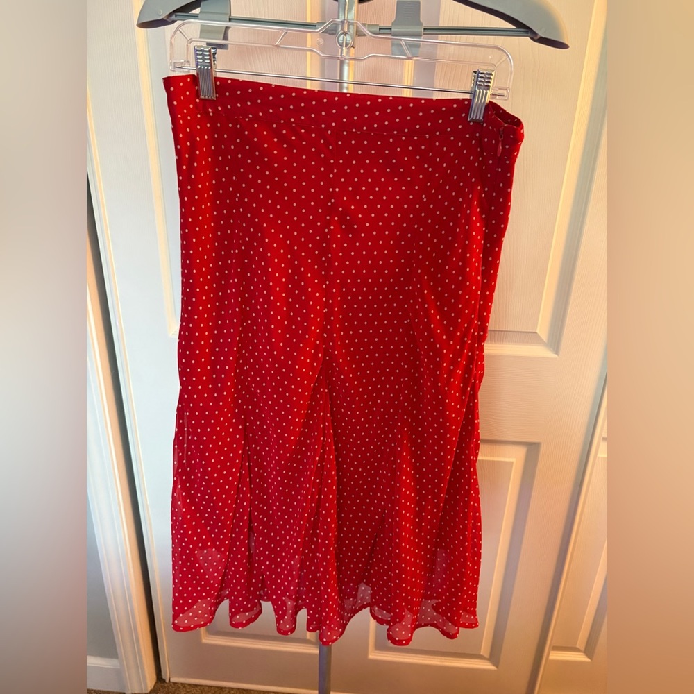 Jaclyn Smith Red Polka Dot 3 Piece Blouse & Skirt Outfit Size Medium NWOT - Picture 6 of 8